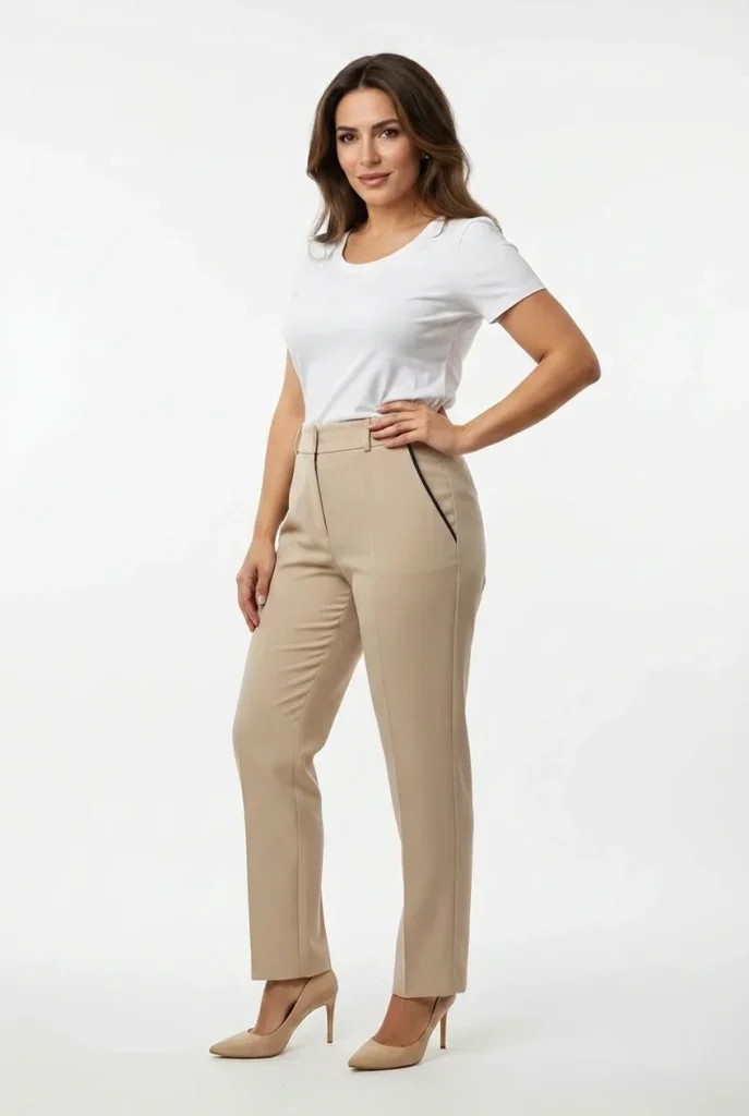 Pantalón Stefanel Con Bolsillos Falsos Y Tajalí