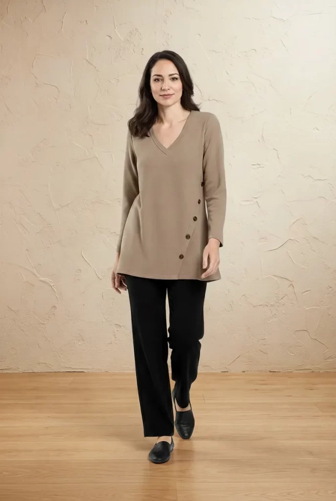 Polera Túnica Botones