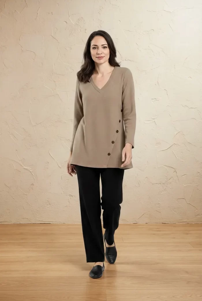 Polera Túnica Botones