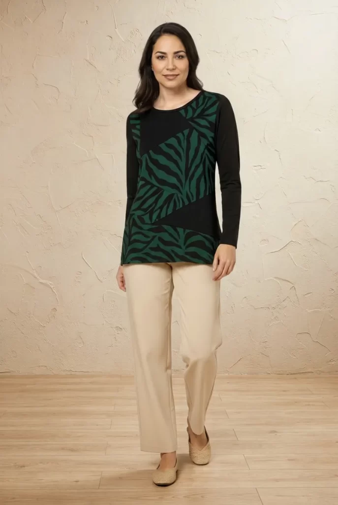 Polera Estampada Hojas