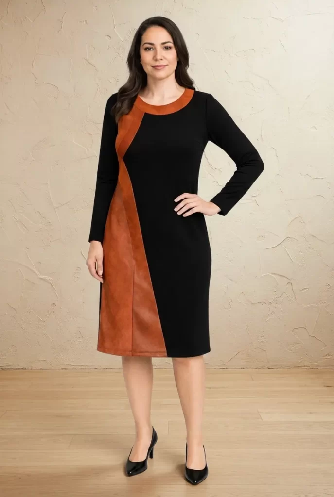 Vestido Color Block