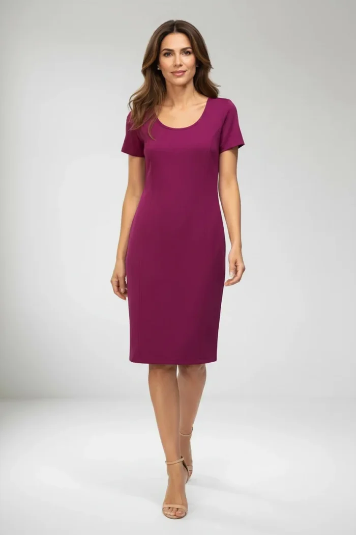 Vestido Crep Liso