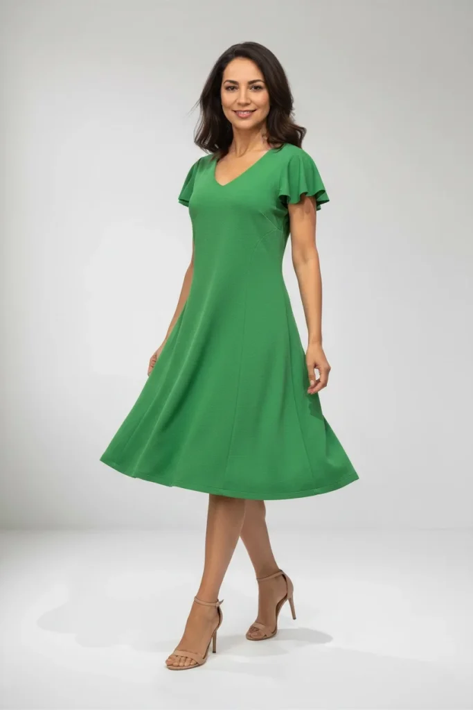 Vestido Sofia Liso Evasé